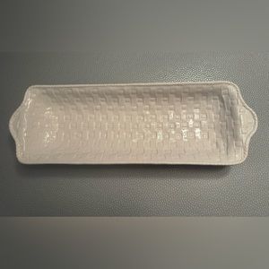 Rectangle Ceramic basket weave platter